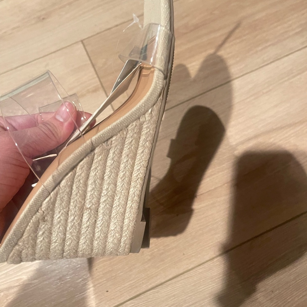 a new day Tan Clear-Strap Wedge Mules - Picture 6 of 7